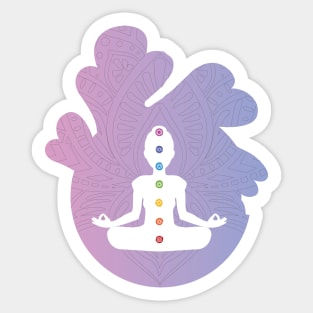 Chakras Aligned Meditation Sticker